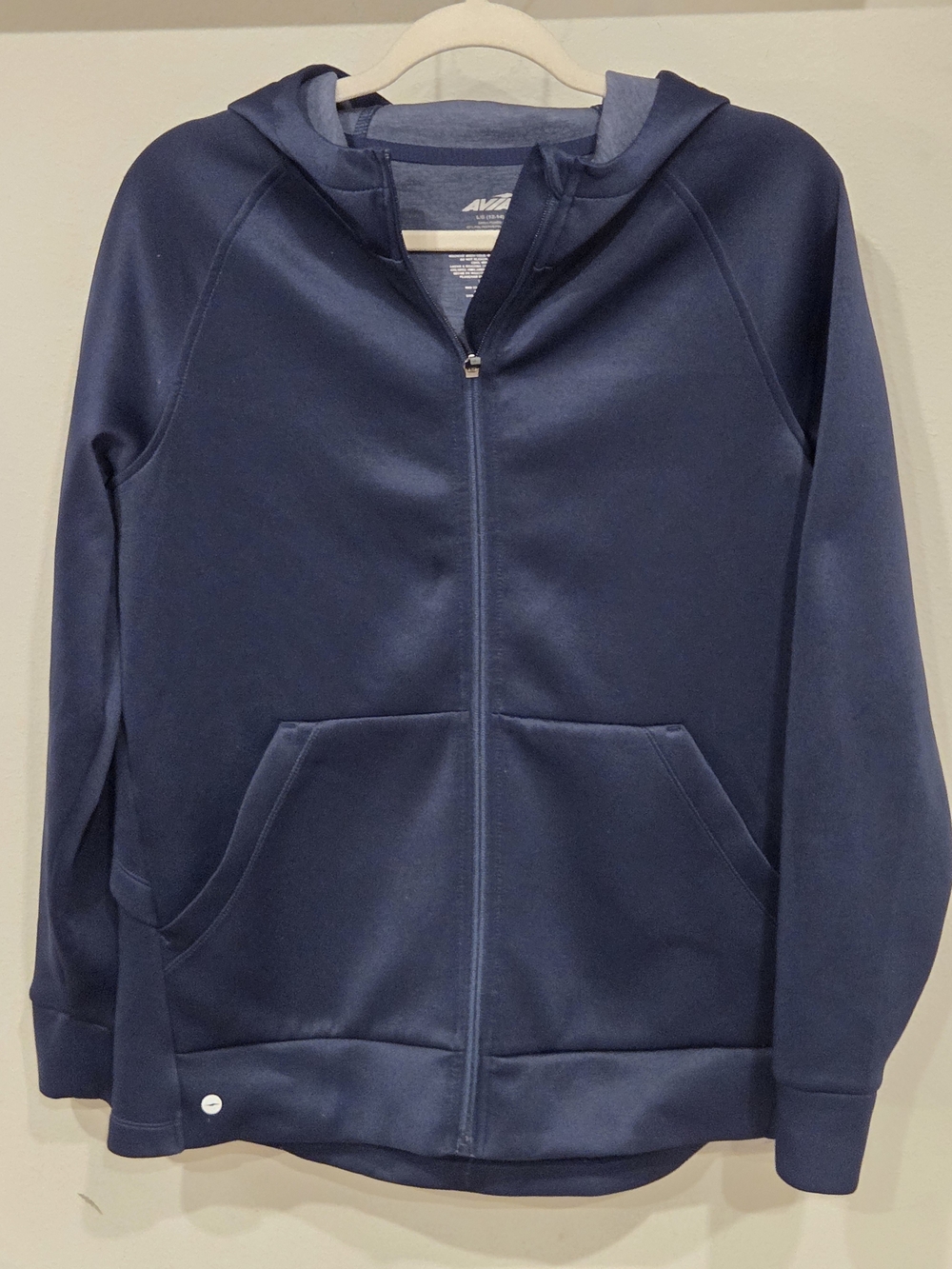Avia Womens Navy Full-Zip Hooded Jacket